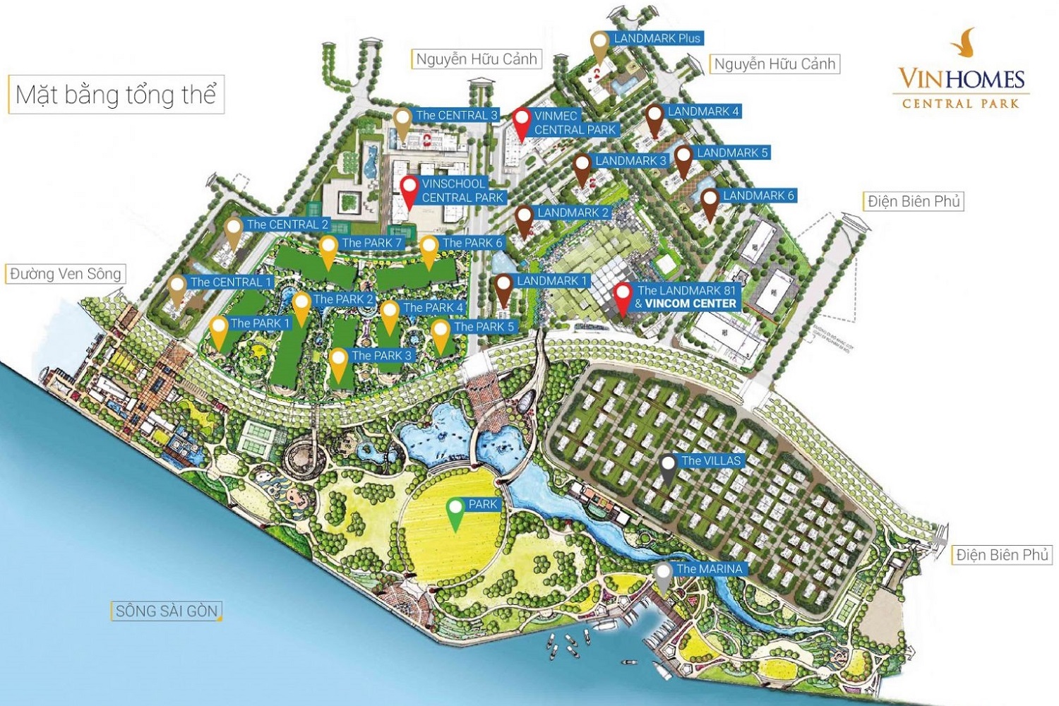 Vinhomes Central Park, “Đế chế” Vingroup, Bất động sản giá trị nhờ bảo chứng vàng, phân khu The Villas, công viên ven sông Central Park 14ha Giới thiệu dự án Vinhomes Central Park Bình Thạnh