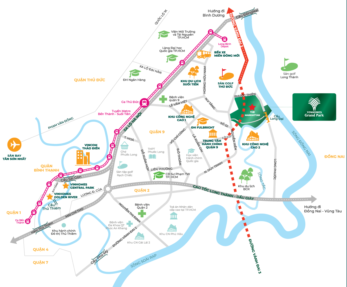 Vinhomes Grand Park, vị trí đắc địa về phong thuỷ, nơi an cư phù hợp, The Rainbow, The Origami, The Manhattan, bất động sản tầm trung Vinhomes Grand Park - Khu đô thị đẳng cấp quốc tế bậc nhất Sài Gòn