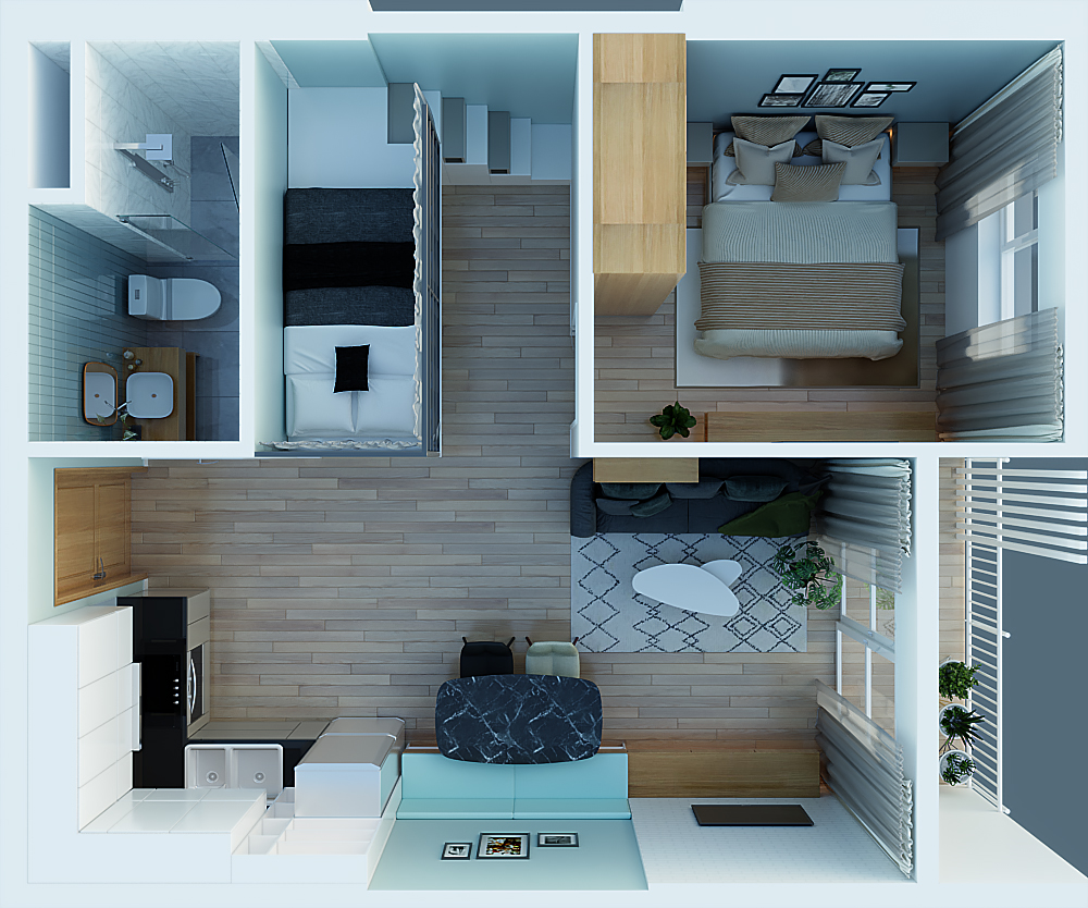 Vinhomes Grand Park 1, không gian sống thoải mái tại phía Đông Sài Gòn,phong cách thiết kế ngập tràn sắc xanh, sắc trắng tinh tế, sang trọng Tại sao nên sở hữu Vinhomes Grand Park 1 phòng ngủ?