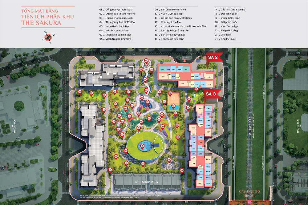 The Sakura Vinhomes Smart City, dự án The Metrolines, ôm trọn bởi các đại lộ lớn, giao lộ “tam giác vàng”, Sống chuẩn Resort nghỉ dưỡng The Sakura Vinhomes Smart City – “Nhật Bản thu nhỏ”